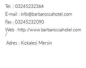 Barbarossa Club Hotel iletiim bilgileri